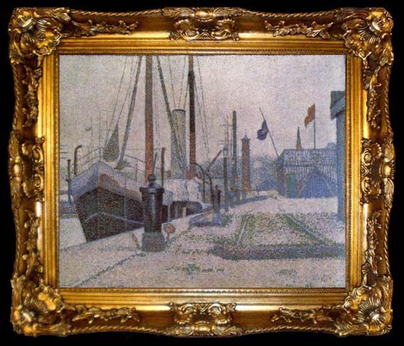 framed  Georges Seurat The Honfleur, ta009-2